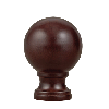Mahogany Belmont Finial for 2" Curtain Rod~Each 